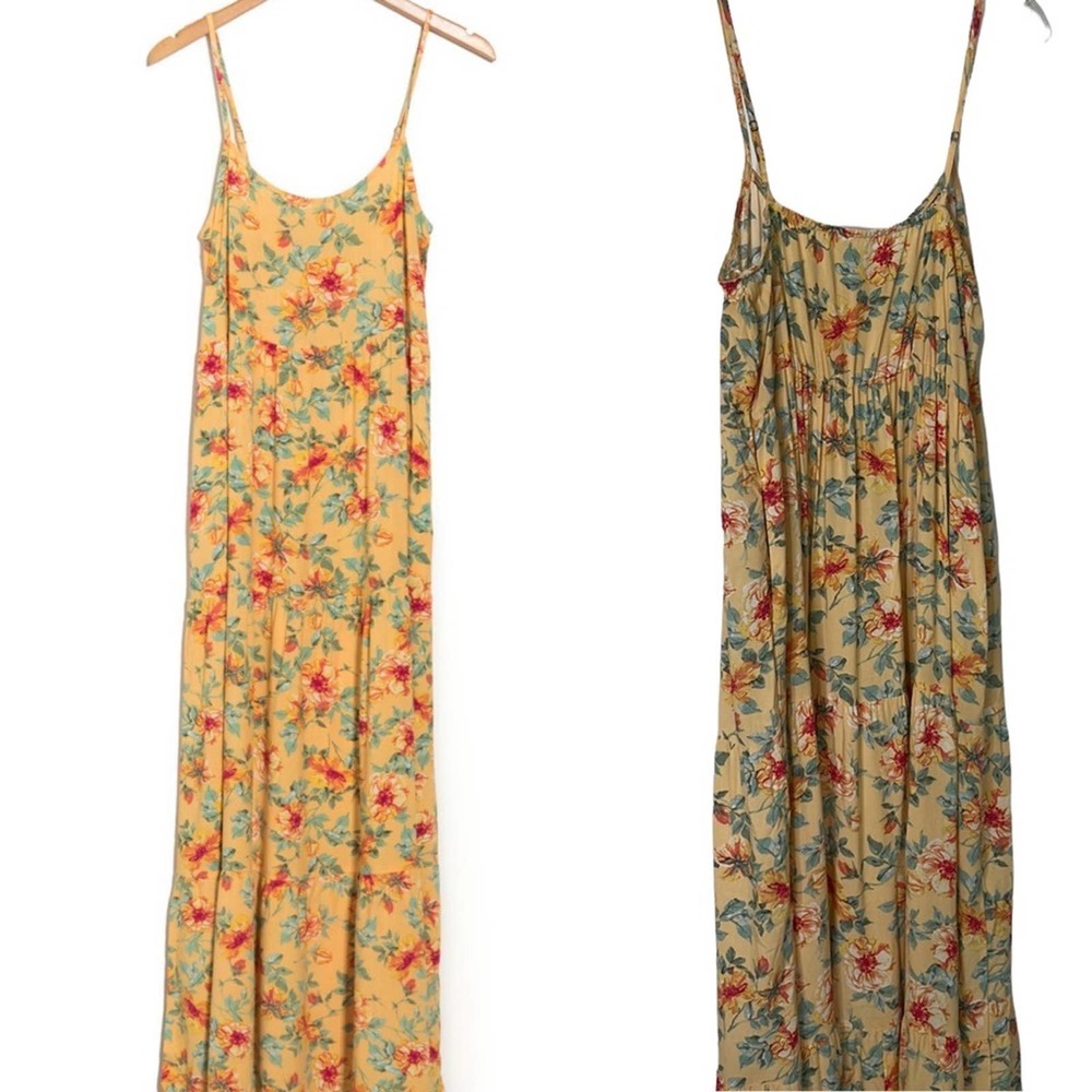 SOCIALITE Woven Tiered Midi Dress size Medium